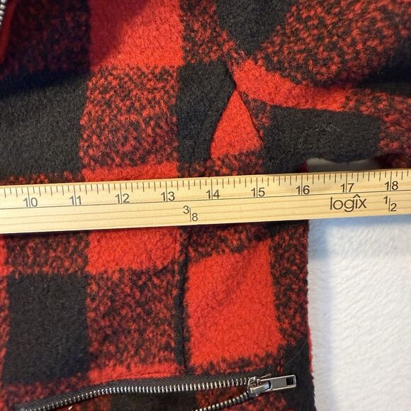 REWIND WOMEN'S RED BUFFALO PLAID JACKET SIZE Small Long Sleeves Pockets - Picture 13 of 16
